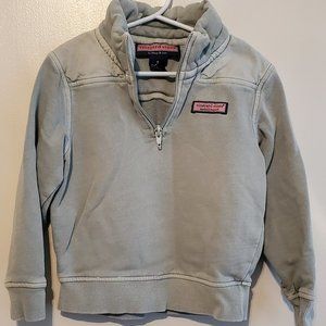 Vineyard Vines Kids Unisex Vintage Wash Light Green Zip Sweatshirt Size 5